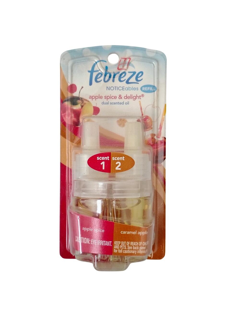 Febreze Noticeables Apple Spice Caramel Apple Dual Scented Fragrance Refills 2pk